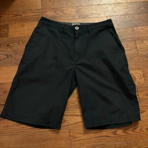 Quicksilver men’s‎ black khaki  chino flat front beach shorts in size 32